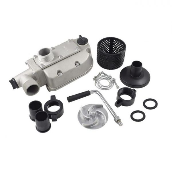 Kit de bomba de agua de aluminio, 1,5 pulgadas Se adapta al motor de gasolina 152F 154F 2,5hp 3HP con 10MM de diámetro. Eje de salida de rosca