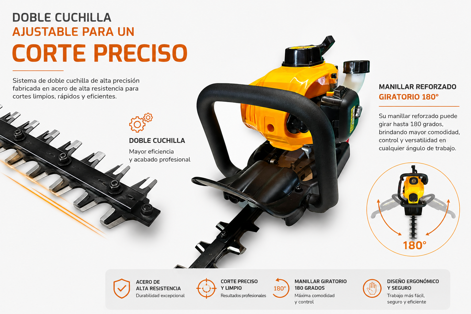 CORTASETOS PROFESIONAL GASOLINA 26CC CORTE DE 60CM -KX-26 - Imagen 7