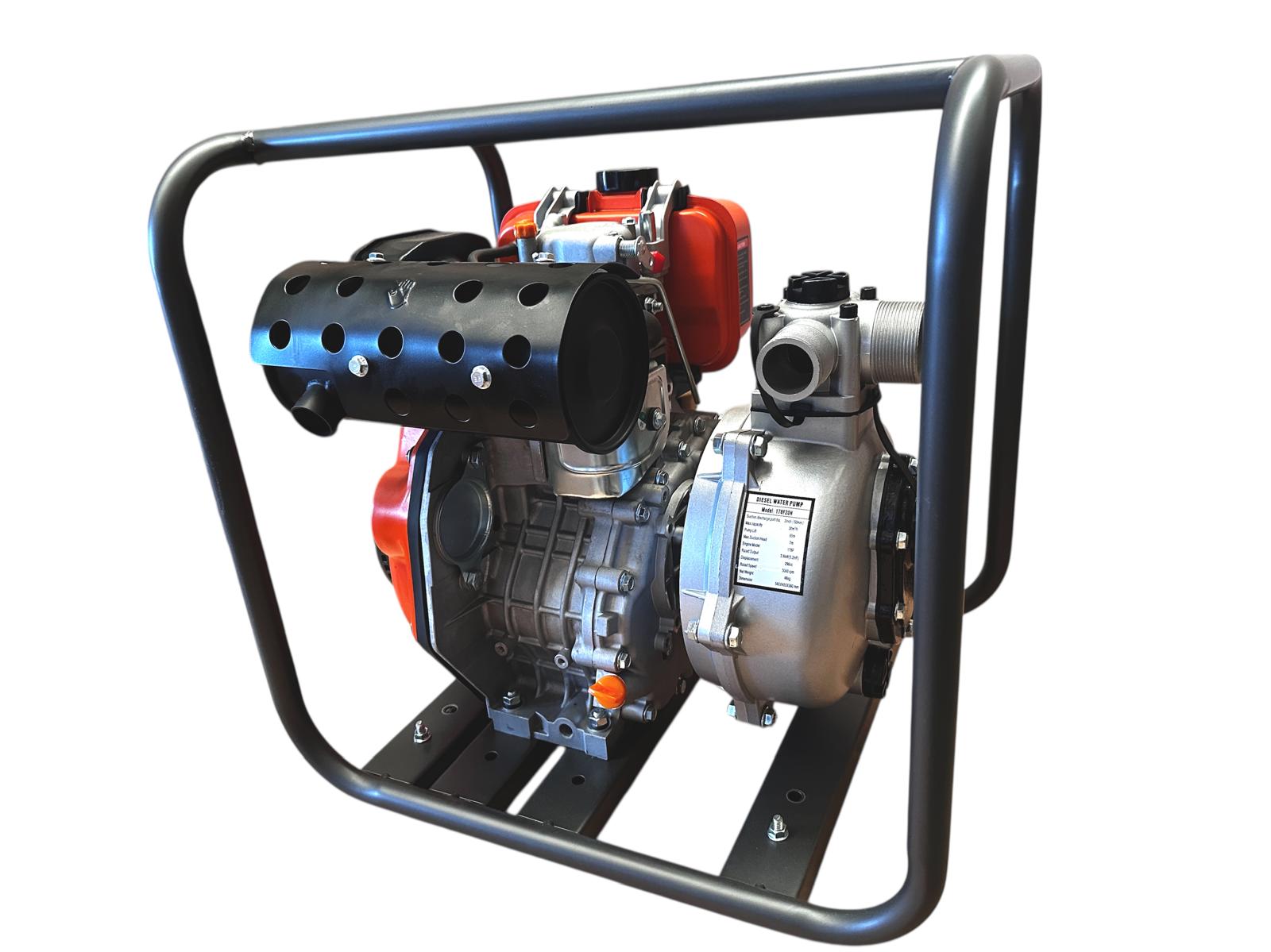 Motobomba powertec pro Diésel LT-178F20H – Alto Rendimiento, Máxima Altura de Bombeo - Imagen 2