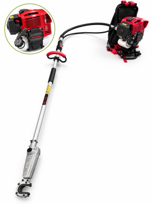 Vareador de gasolina profesional Kawasaki TJ45 con gancho para pistacho, almendra y olivo